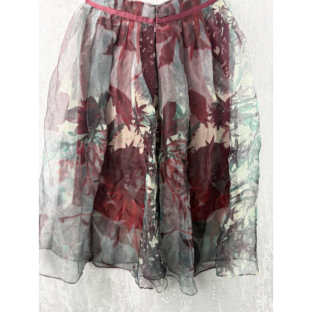 Peruvian Connection Sheer Floral Flowy Skirt - Multi Color - Size 4 - Picture 9 of 9